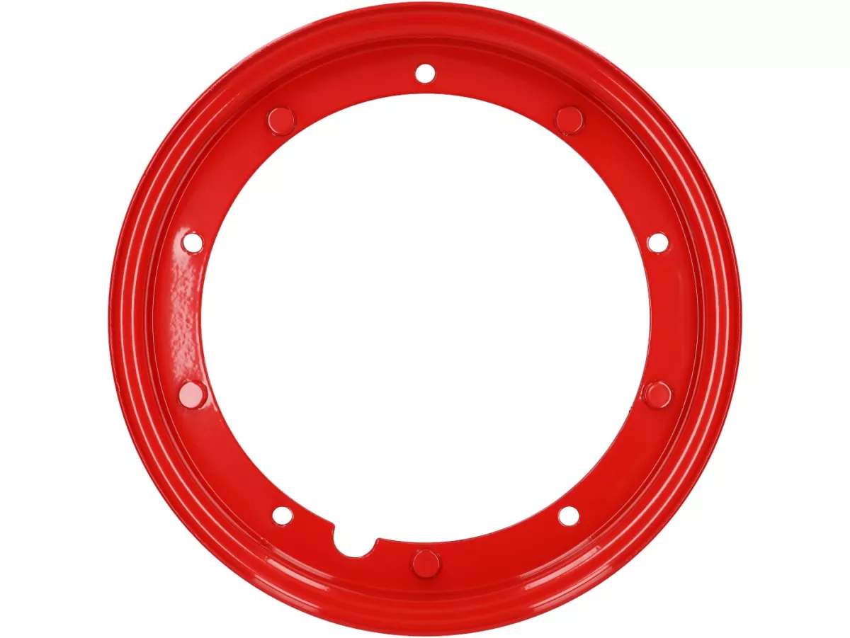 Jante -MADE IN ITALY 2.10-10 pouces, acier - Vespa (type PX) - Vespa Smallframe V50, 50N, Special, PV, ET3, PK50-125 (S/XL/XL2), Largeframe PX, T5, Sprint, Rally, GT/GTR, LML Star, Deluxe - rouge