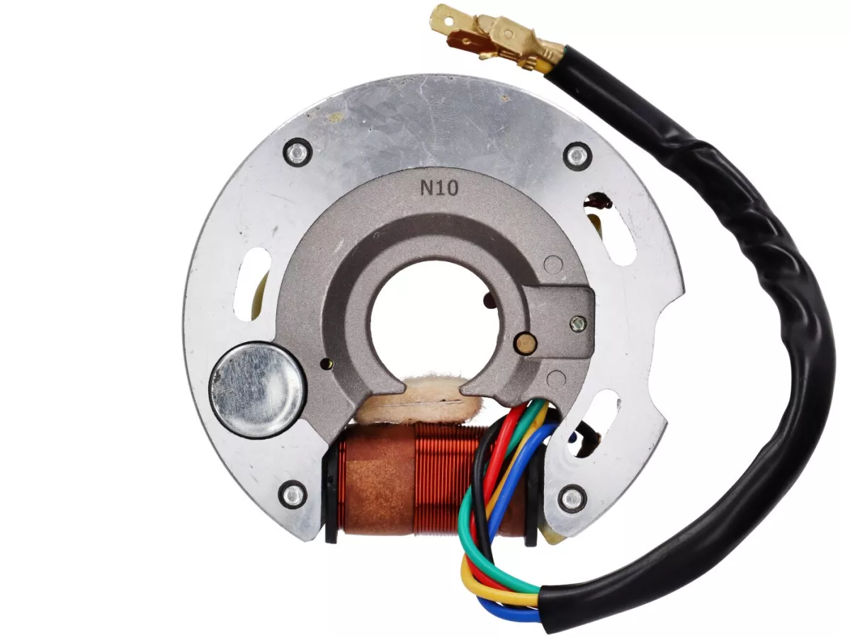 Ignition -RMS CLASSIC stator (point set ignition, 5 cables, 6V, 2 coils, short point set)- Vespa V50 - 50 S, 50 SS, 50 SR