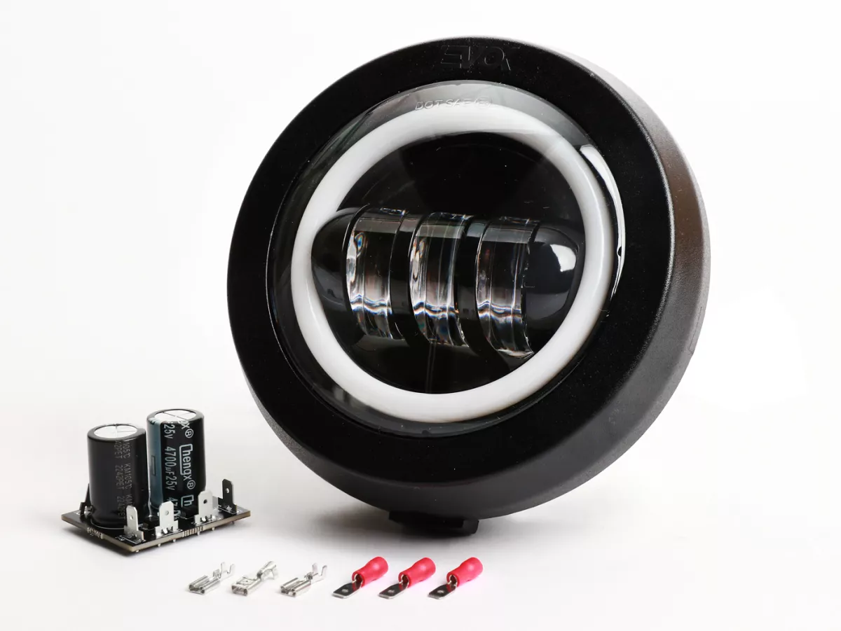 Strålkastarsats -EVOK LED 12V DC, rund Ø=135mm- PK XL/XL2 (bultas fast på sidan)