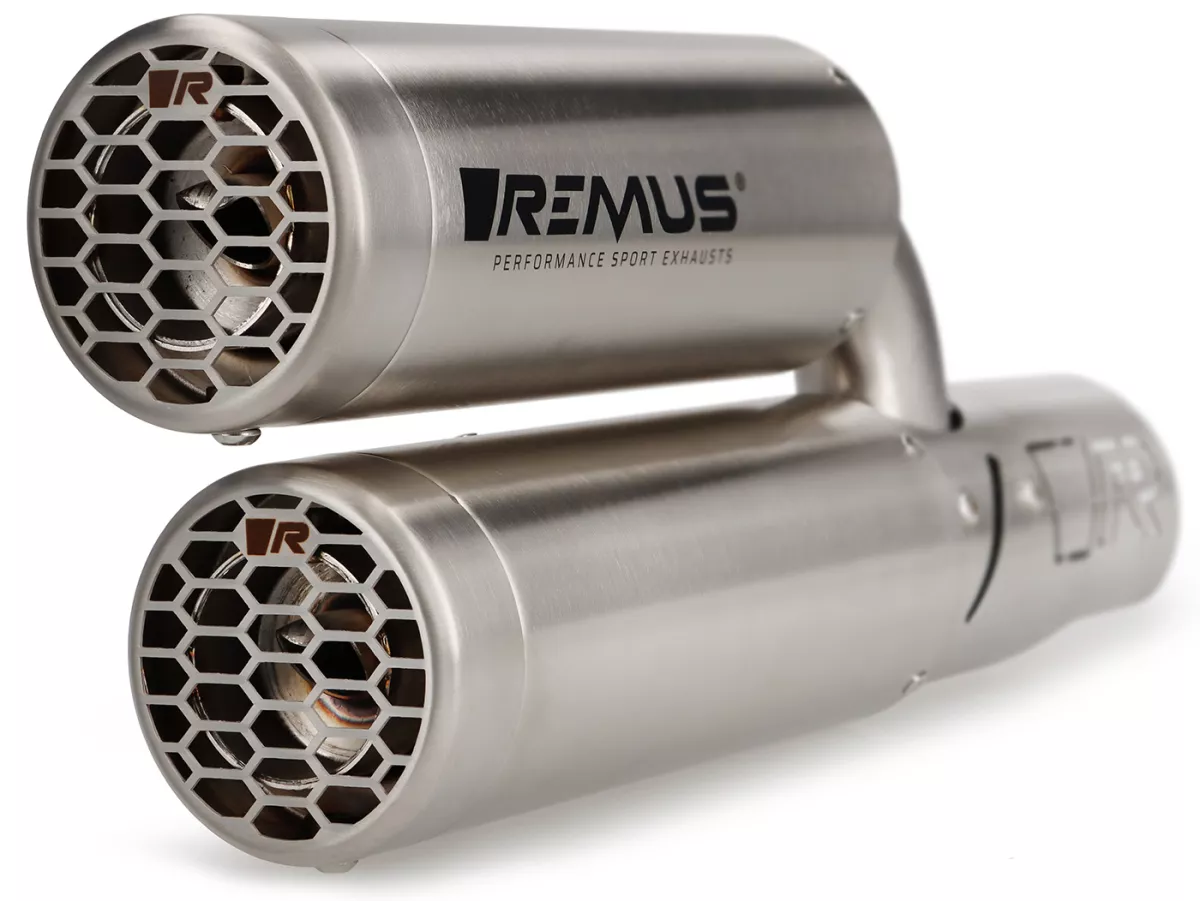 Silencieux -REMUS Double MESH - Vespa GTS Super HPE 300 (Euro 5, ZAPMD3100, ZAPMD3101, ZAPMD3101) - acier inox brossé