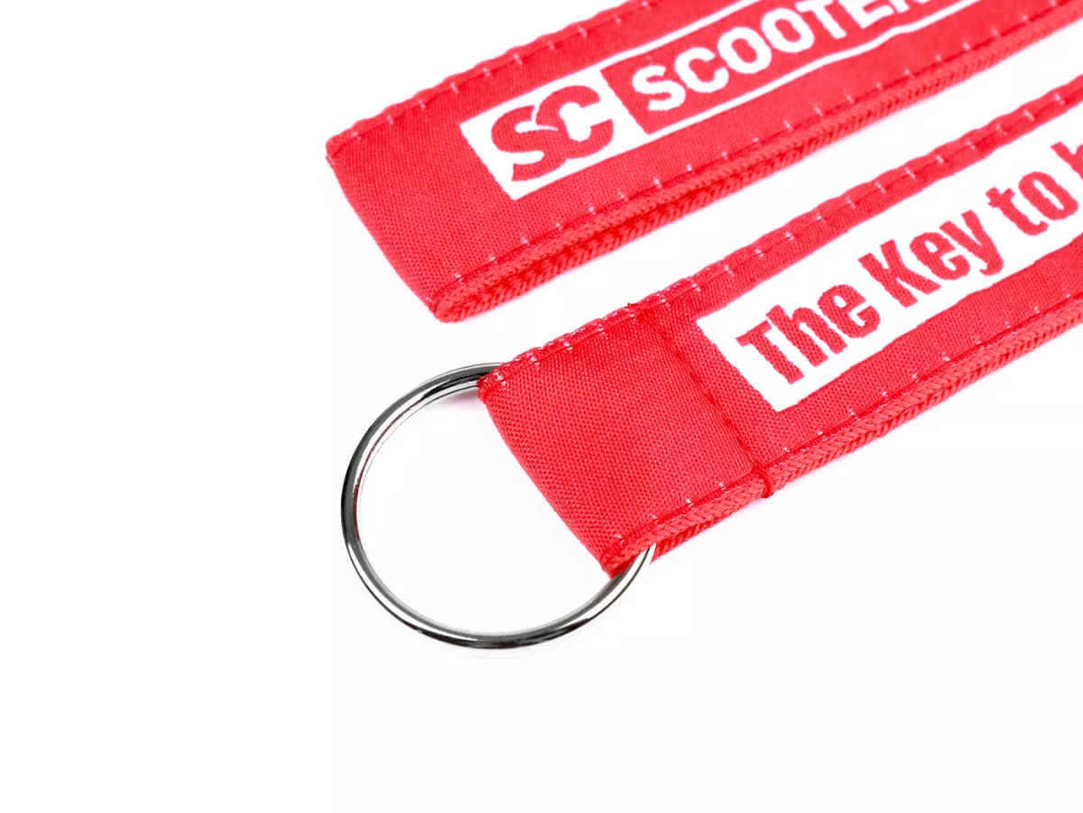 Key ring -SCOOTER CENTER- Key to happiness - red