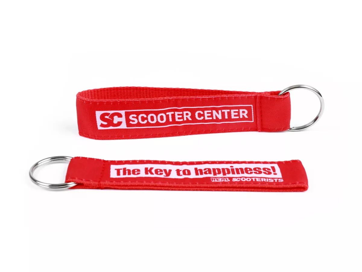 Key ring -SCOOTER CENTER- Key to happiness - red