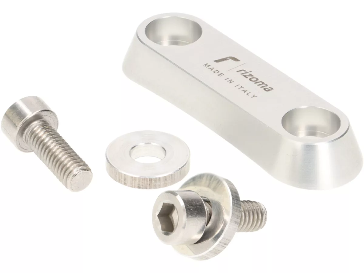Capot porte bagages/poignées de passagers arrière -RIZOMA- Aluminium CNC - argent - Vespa GTS 125-310 Keyless