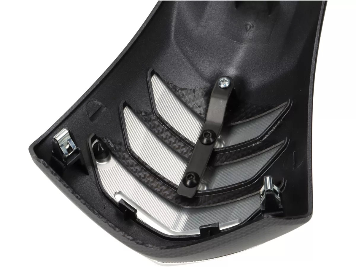 Badge horn cover / emblem -RIZOMA- aluminium CNC - silver - Vespa GTS 125-300 2023-