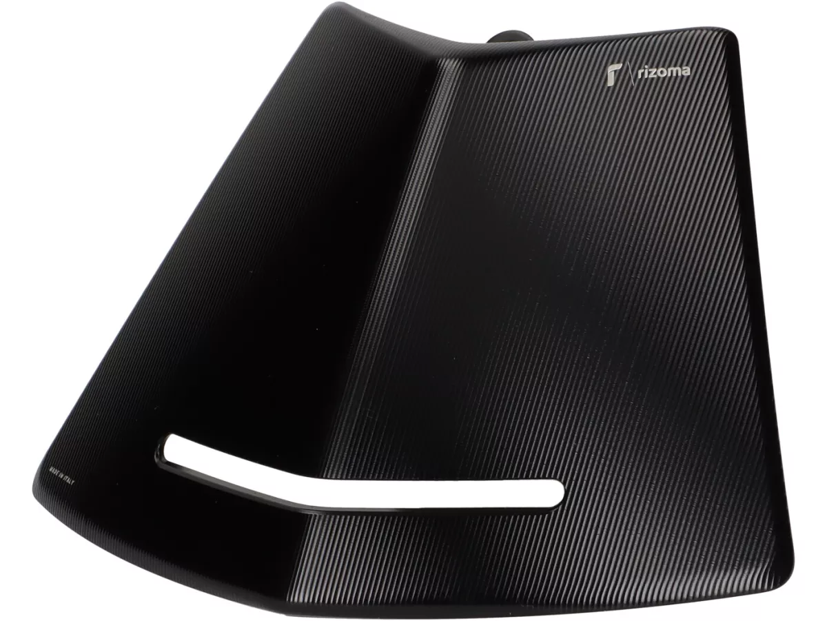 Badge horn cover / emblem -RIZOMA- aluminium CNC - black - Vespa GTS 125-300 2023-