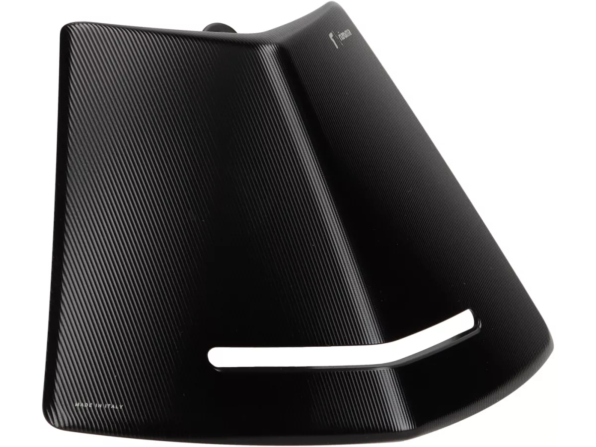 Badge horn cover / emblem -RIZOMA- aluminium CNC - black - Vespa GTS 125-300 2023-