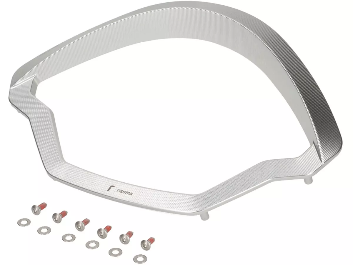 Snelheidsmeterframe -RIZOMA- zilver - Vespa GTS 125-310 Keyless Basic, Super, Super Sport