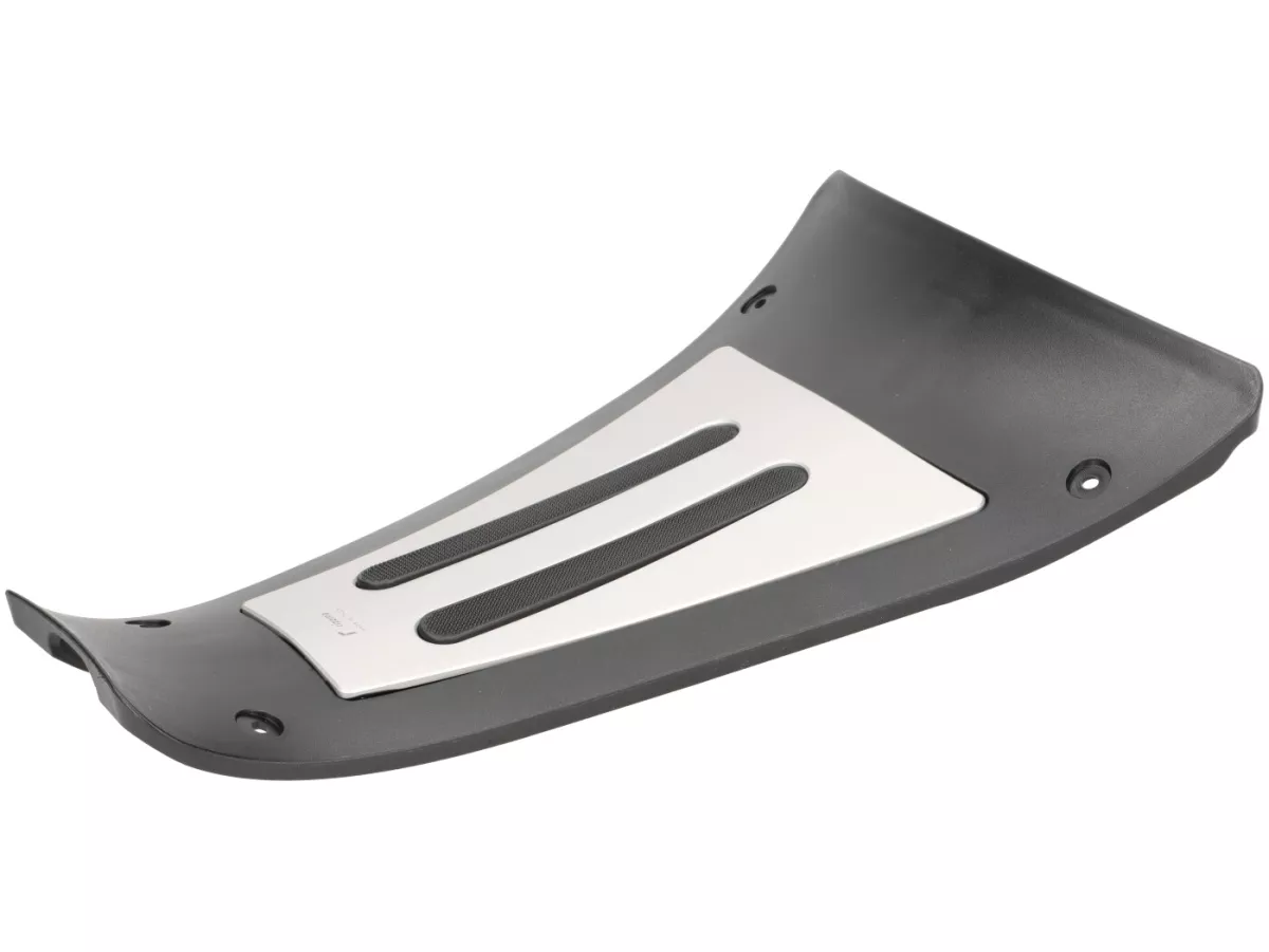 Tapis poutre central -RIZOMA- Aluminium CNC - argent - Vespa GTS 125-310 Keyless, GTV 300-310 Keyless