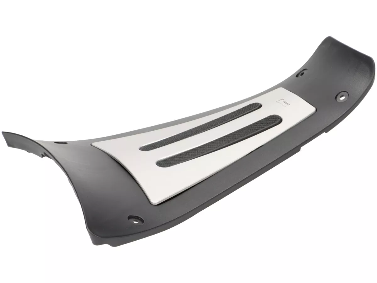 Tapis poutre central -RIZOMA- Aluminium CNC - argent - Vespa GTS 125-310 Keyless, GTV 300-310 Keyless