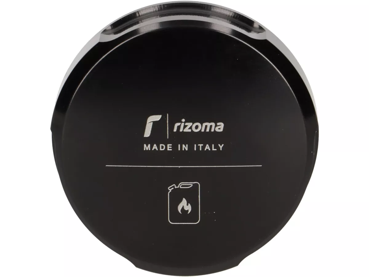 Tapón depósito -RIZOMA- Aluminio CNC - negro - Vespa GTS 125-300 - 2022-2024