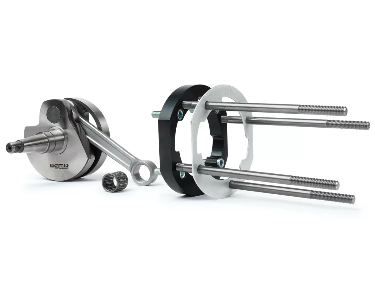 Juego de placa adaptadora incl. cigüeñal+cilindro -J&G 2% especial por WT- para montar cilindro Polini/Malossi 210 (Ø68,5mm) en cárteres de motores PX80, PX125, PX150, Cosa125, Cosa150, Sprint Veloce150 (VLB1T 294260-), GTR125 (VNL2T 145901-), Super15