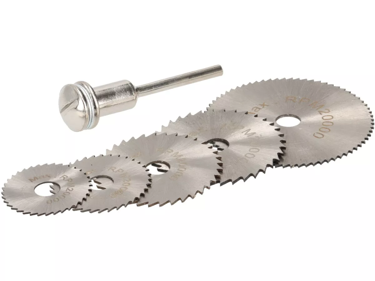 Lames de scie HSS pour ponceuses rotatives -SILVERLINE- Set de 6 pièces D=22, 25, 32, 35 et 44mm