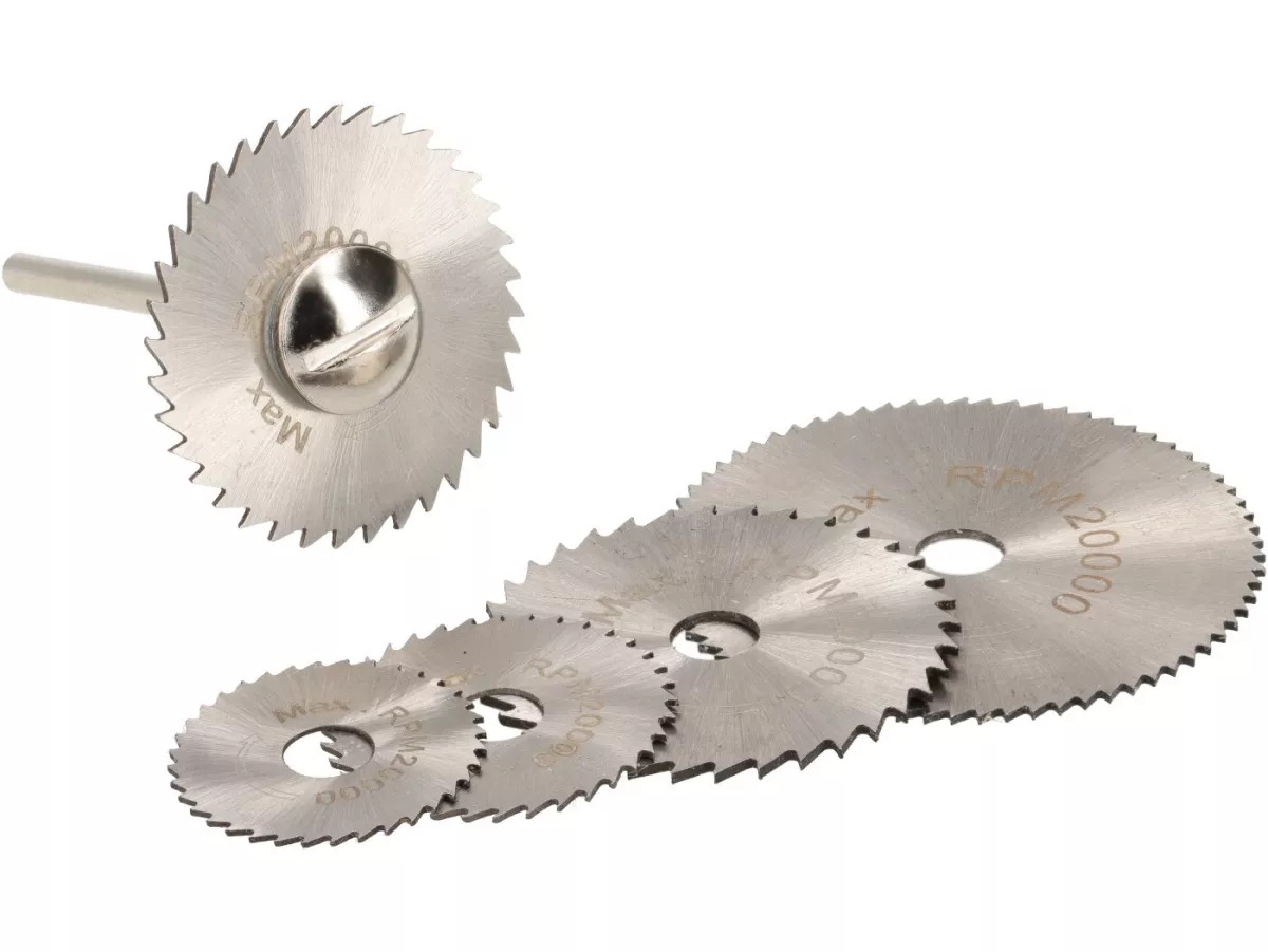 Lames de scie HSS pour ponceuses rotatives -SILVERLINE- Set de 6 pièces D=22, 25, 32, 35 et 44mm