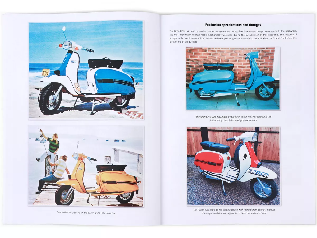 Book -THE HISTORY GUIDE OF THE LAMBRETTA GRAND PRIX The Lambretta history series- A4, 40 pages, English by Stuart Owen