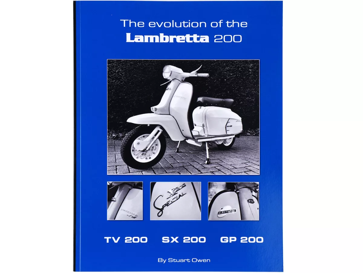 Buku -EVOLUSI LAMBRETTA 200: TV 200 SX 200 GP 200 Seri sejarah Lambretta - A4, 68 halaman, bahasa Inggris oleh Stuart Owen