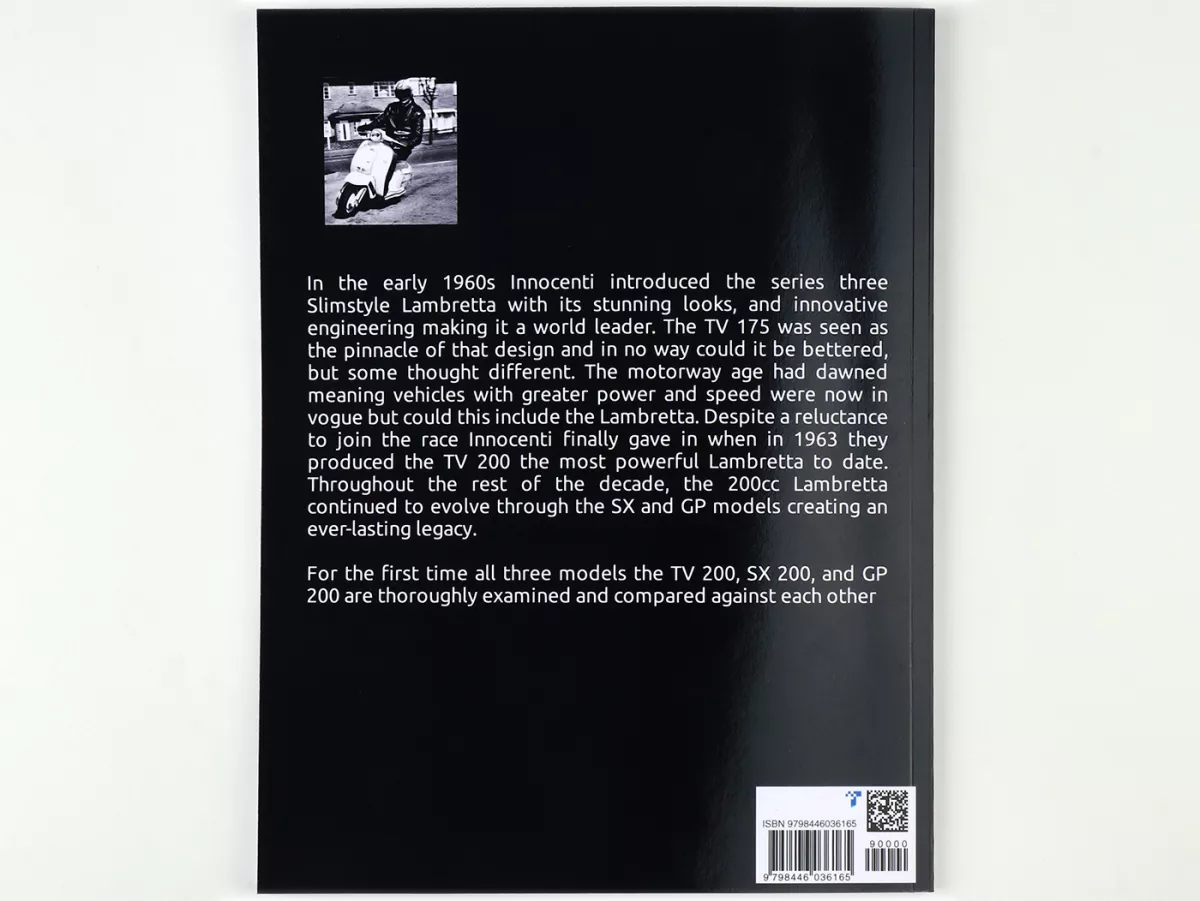 Buku -EVOLUSI LAMBRETTA 200: TV 200 SX 200 GP 200 Seri sejarah Lambretta - A4, 68 halaman, bahasa Inggris oleh Stuart Owen