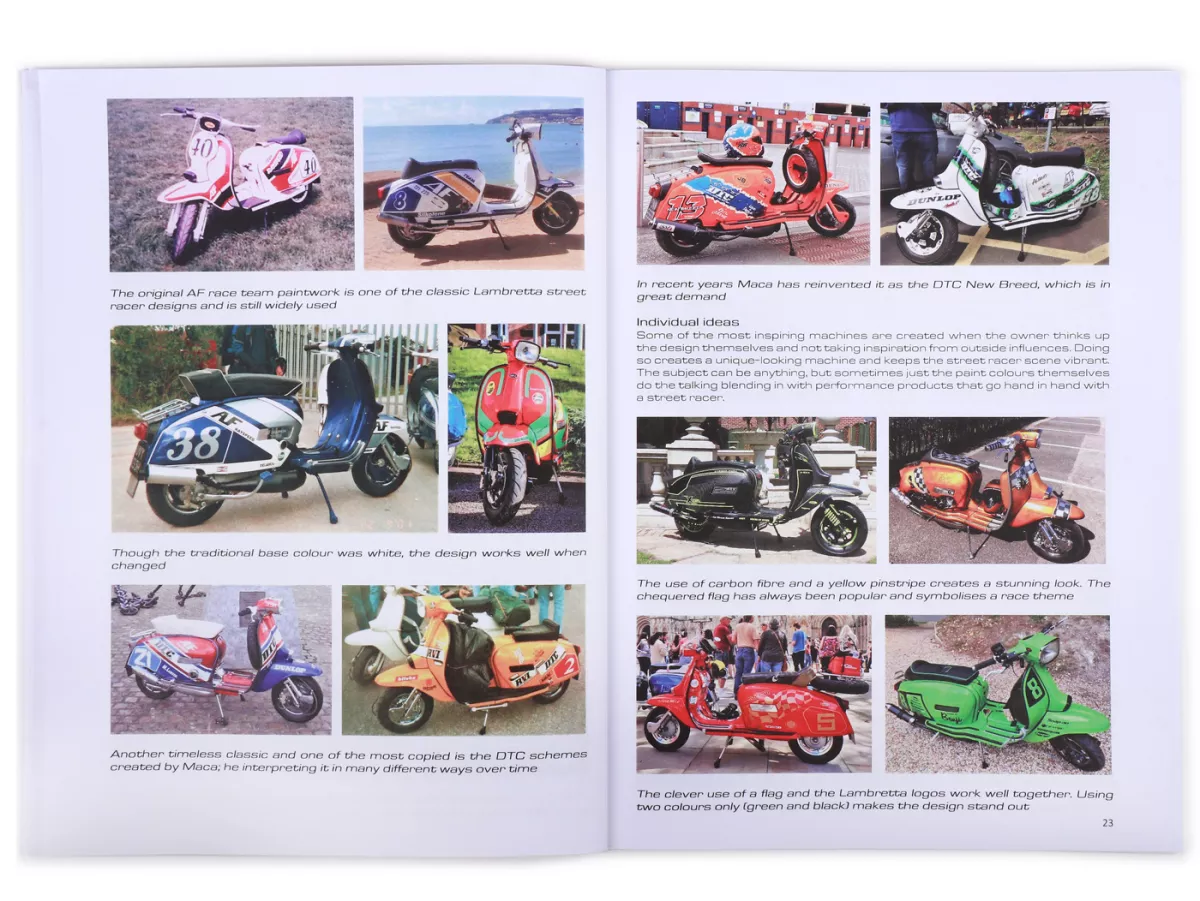 Buku -LAMBRETTA STREET RACERS Panduan untuk pembalap- A4, 88 halaman, bahasa Inggris oleh Stuart Owen