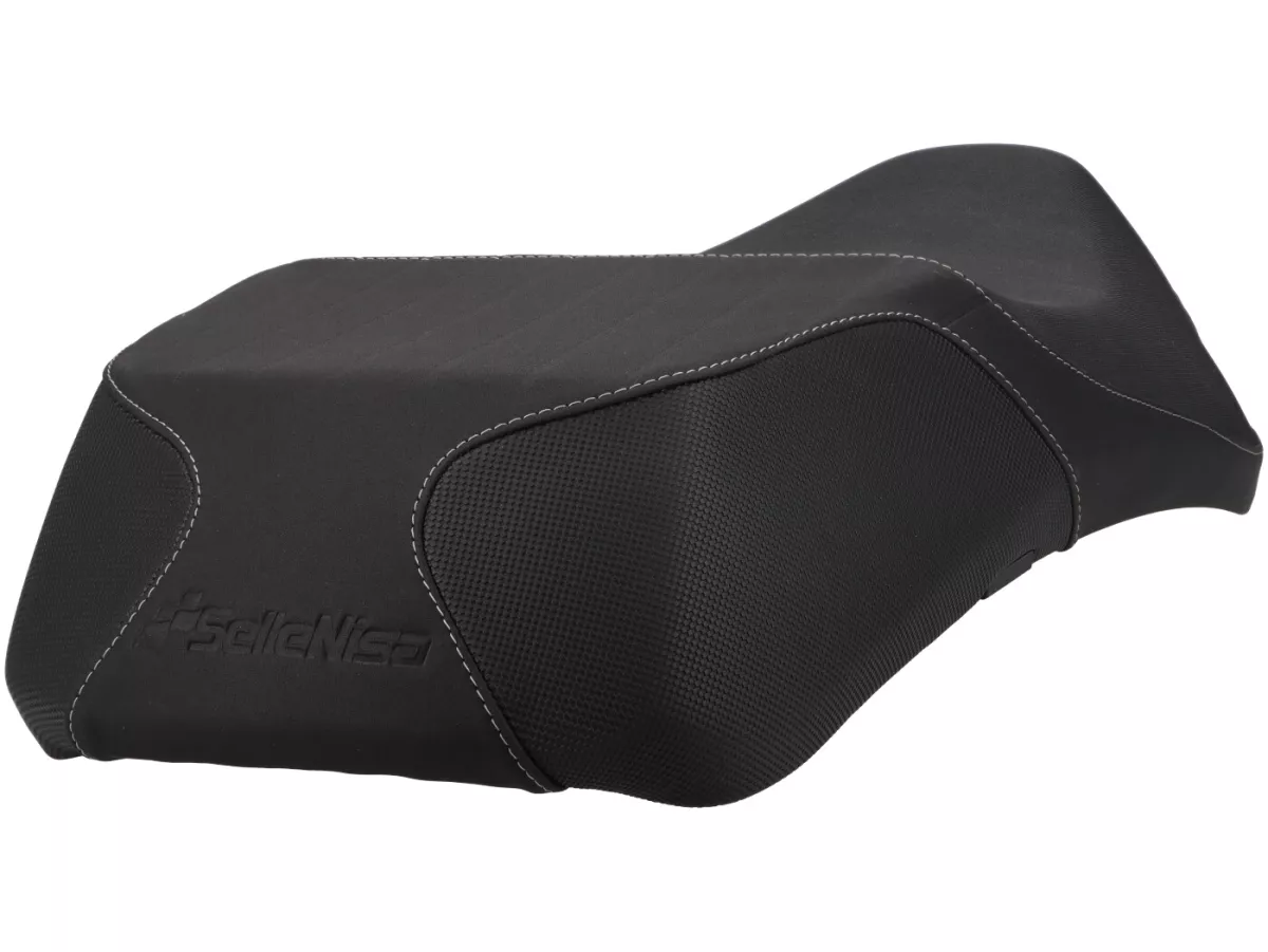 Seat -NISA- sport seat - GTS Dual Sport - Vespa GTS 125-300, GTV 125-300 - black/grey
