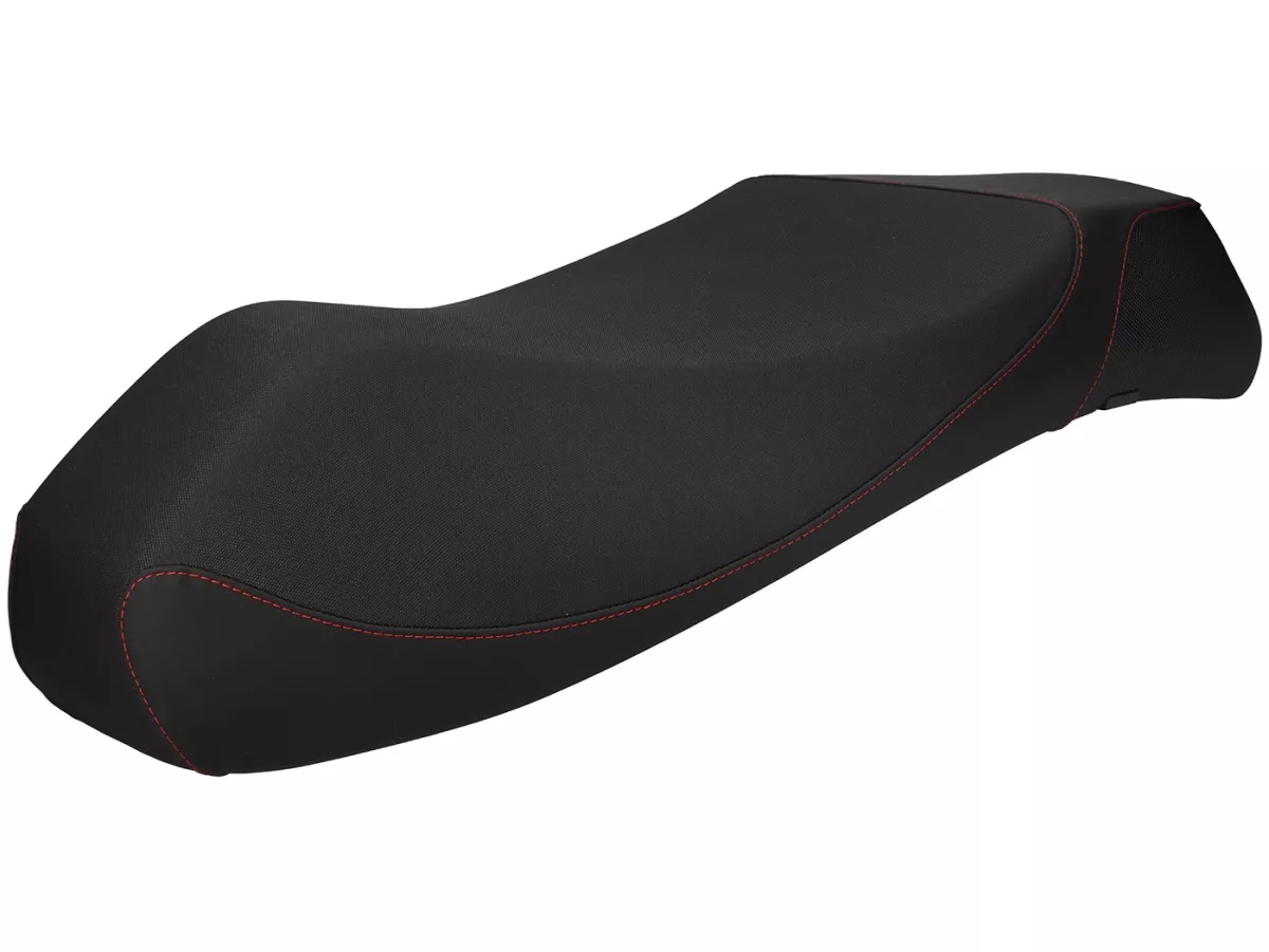 Selle -NISA- sportif - GTS Dual Sport - Vespa GTS 125-300, GTV 125-300 - noir/rouge