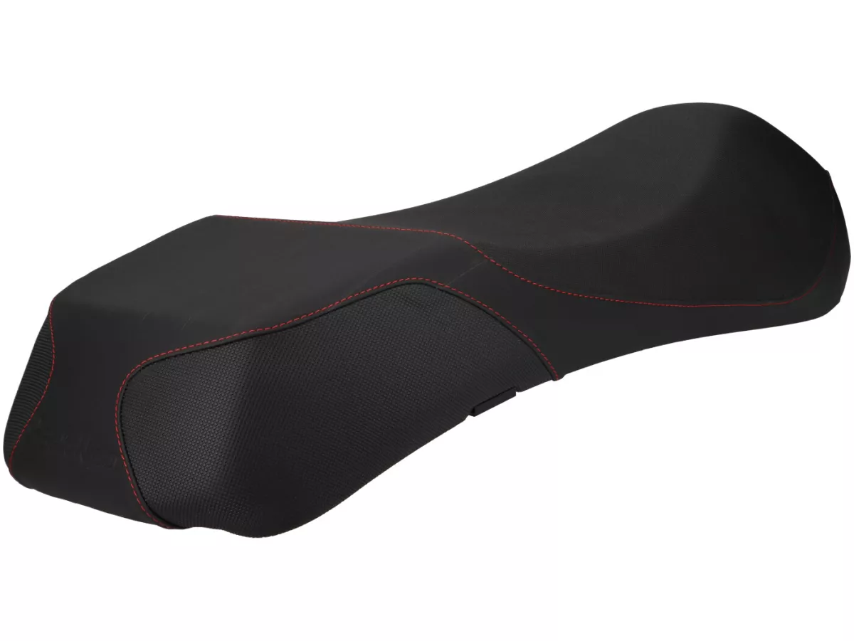 Selle -NISA- sportif - GTS Dual Sport - Vespa GTS 125-300, GTV 125-300 - noir/rouge