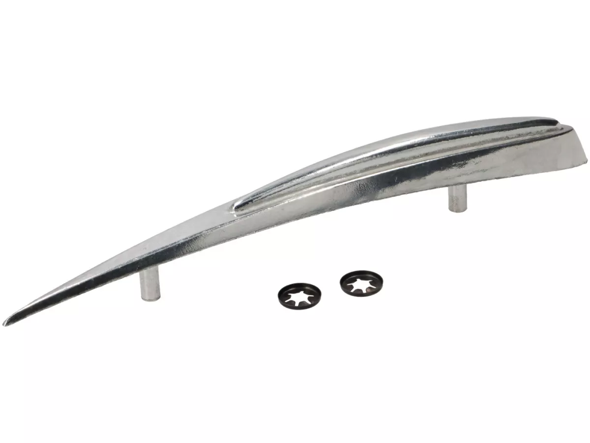 Mudguard crest -OEM QUALITY- Vespa V50, SR50, 50 SS, V90, 90 SS, V 100, PV125, ET3, Super, VBA1T, VBB1T - length=165mm, hole pitch=90mm