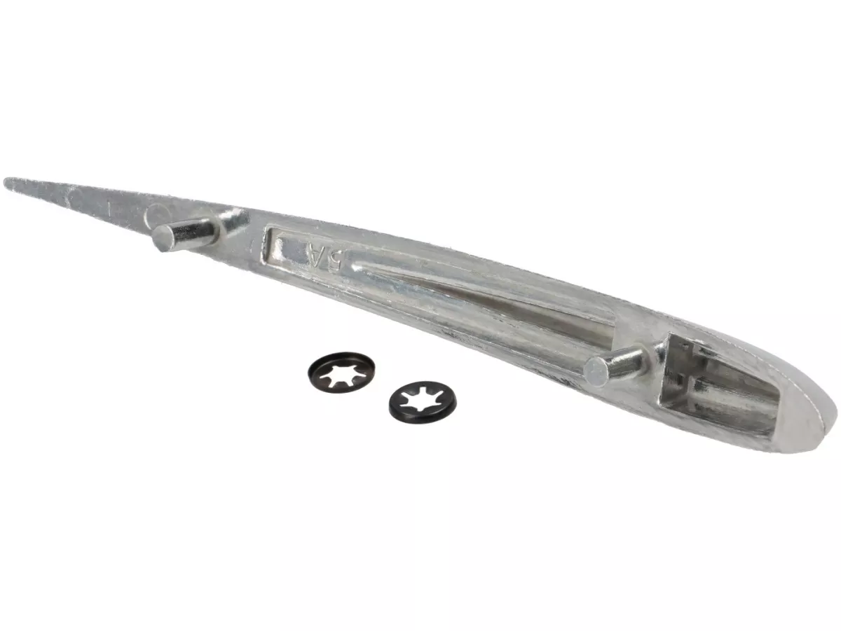 Mudguard crest -OEM QUALITY- Vespa V50, SR50, 50 SS, V90, 90 SS, V 100, PV125, ET3, Super, VBA1T, VBB1T - length=165mm, hole pitch=90mm