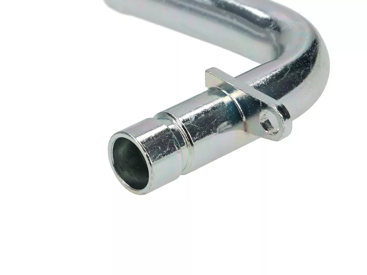 Braket sambungan selang radiator mesin/pompa air -BGM ASLI- Piaggio 125-180cc LC 2-tak Maxi - Gilera Runner FX/FXR 125-180, Italjet Dragster 125-180