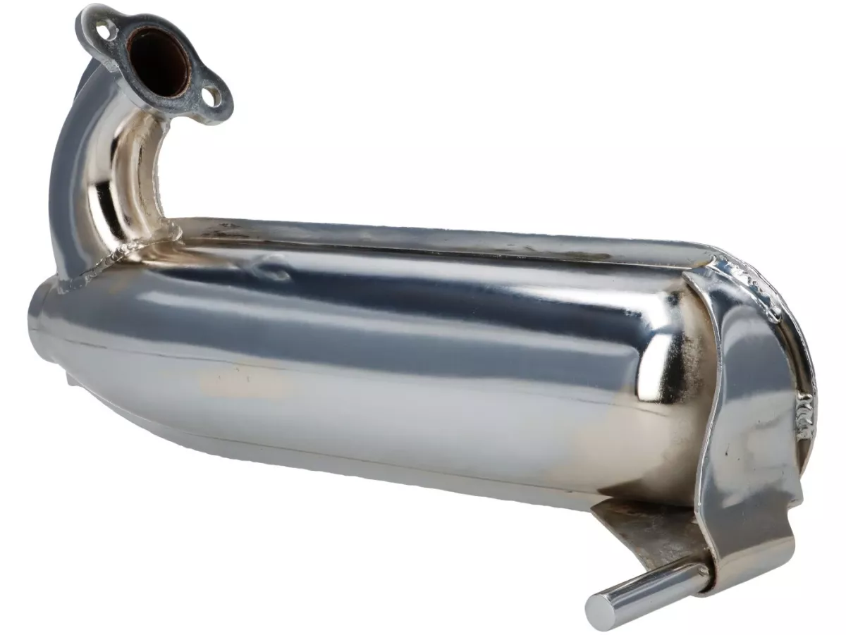 Scarico -PREMIUM, banana (IGM4311S)- Vespa SS90 (V9SS1T) - adatto anche per Vespa SS50 (V5SS1T), V50, 50N, V90 - cromato (collettore zincato)