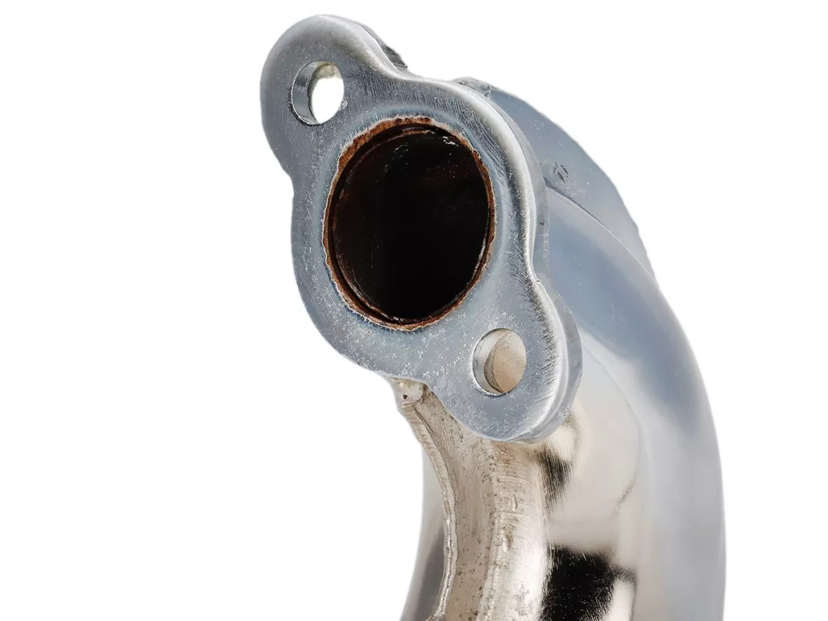 Scarico -PREMIUM, banana (IGM4311S)- Vespa SS90 (V9SS1T) - adatto anche per Vespa SS50 (V5SS1T), V50, 50N, V90 - cromato (collettore zincato)