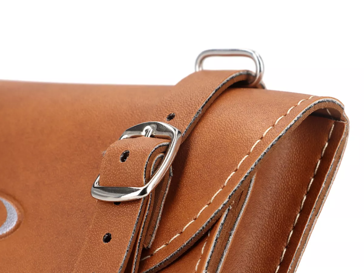 Werkzeugtasche - Satteltasche -SELLE MONTE GRAPPA- Piaggio, Vespa Ciao, SI, Bravo, Boxer, Grillo - braun