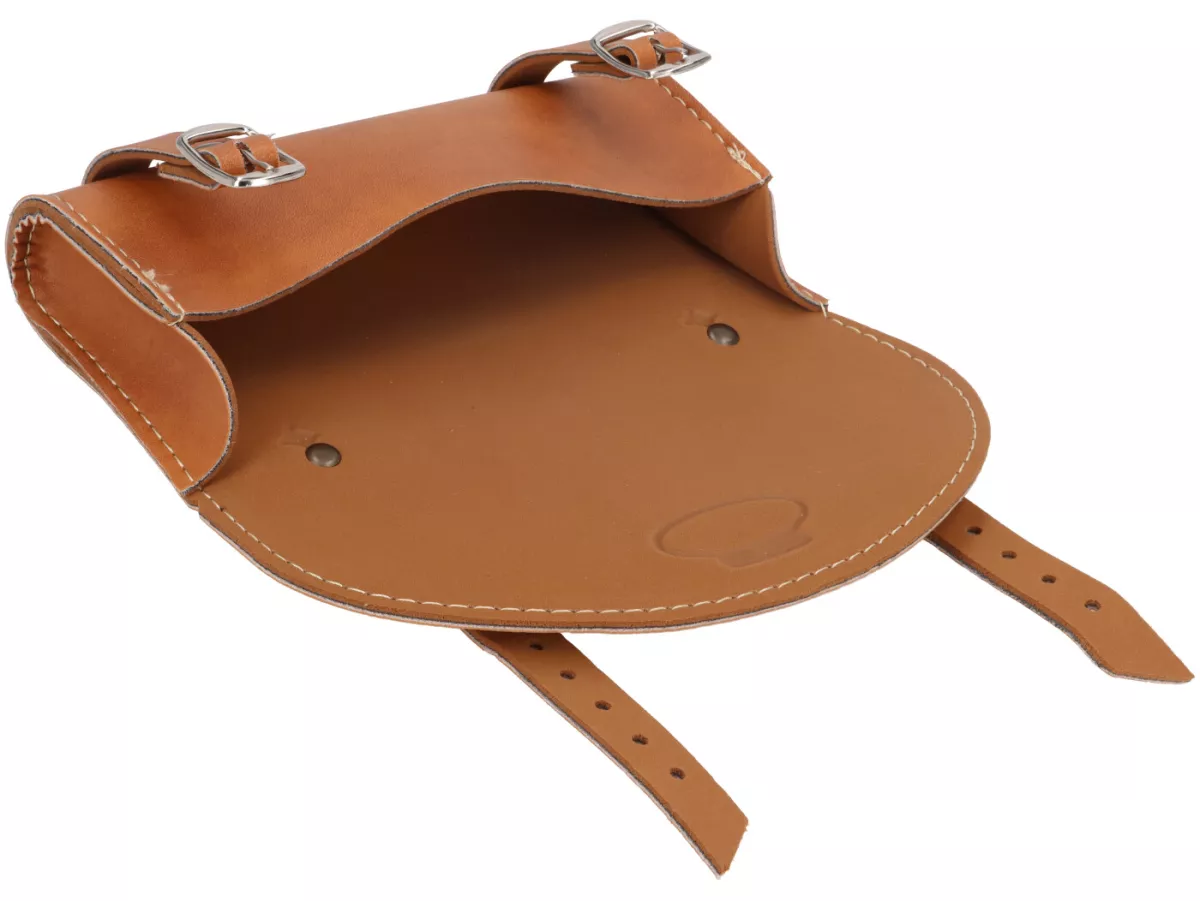 Werkzeugtasche - Satteltasche -SELLE MONTE GRAPPA- Piaggio, Vespa Ciao, SI, Bravo, Boxer, Grillo - braun