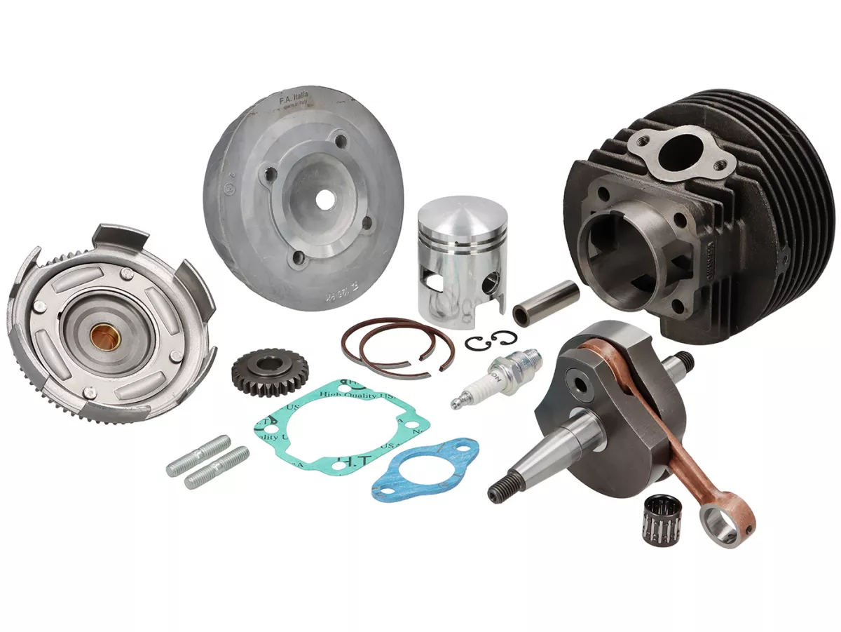 Kit de conversión de motor 50cc a 125cc incl. cilindro, transmisión, cigüeñal - CALIDAD OEM 125 ccm 3 canales- Vespa PV125, ET3 125, PK125 S, PK125 XL2, PK125 ETS