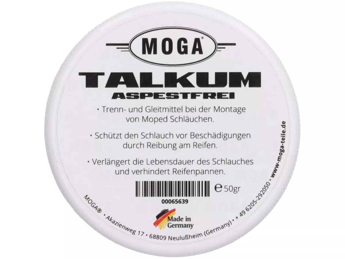 Talc en poudre -MOGA- 50 g saupoudreuse