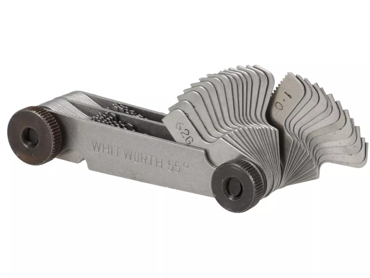 Thread gauge -SILVERLINE- 0.25-6.00mm (metric) / 4 - 62 BSW (imperial) - 52 pieces