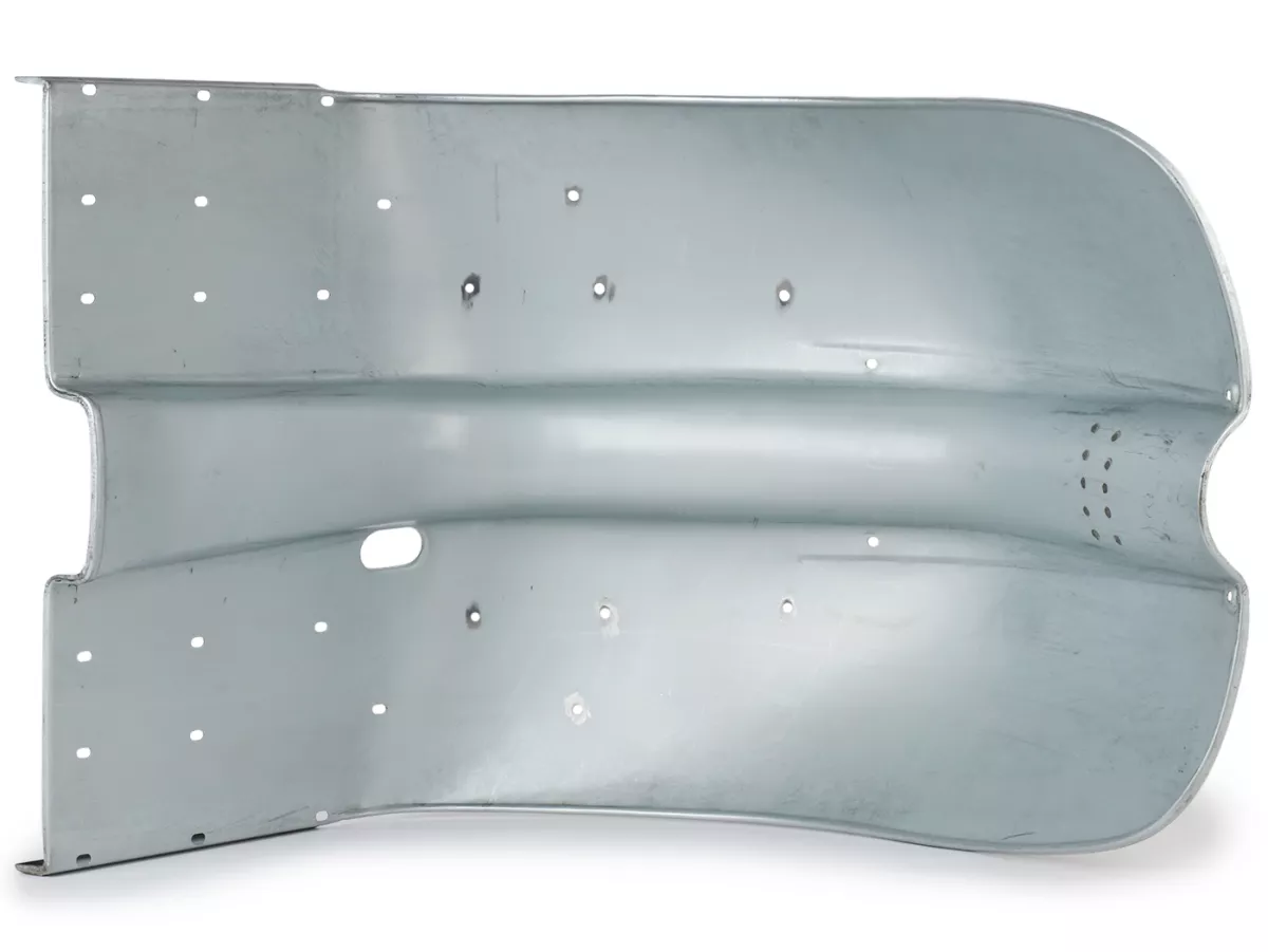 Legshield pressed -IMPORT- Lambretta LI (series 3, -05.1965), LIS (series 3, -05/1965), TV (series 3, -05/1965) - oiled bare metall