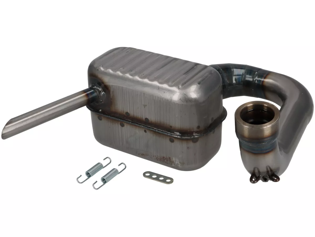 Exhaust -RR-Box Road Racing - Vespa Wideframe (rod models) VM, VN, VL1T, VB1T, VGL1T - clear coat