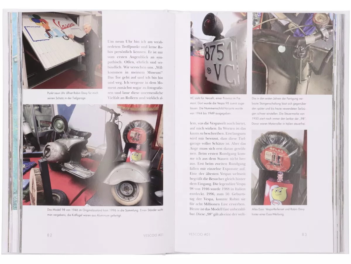 VESCOO 1 Yearbook for Vespa fans and Ape friends, 272 pages, hardcover, 16 x 23.5 cm -German language