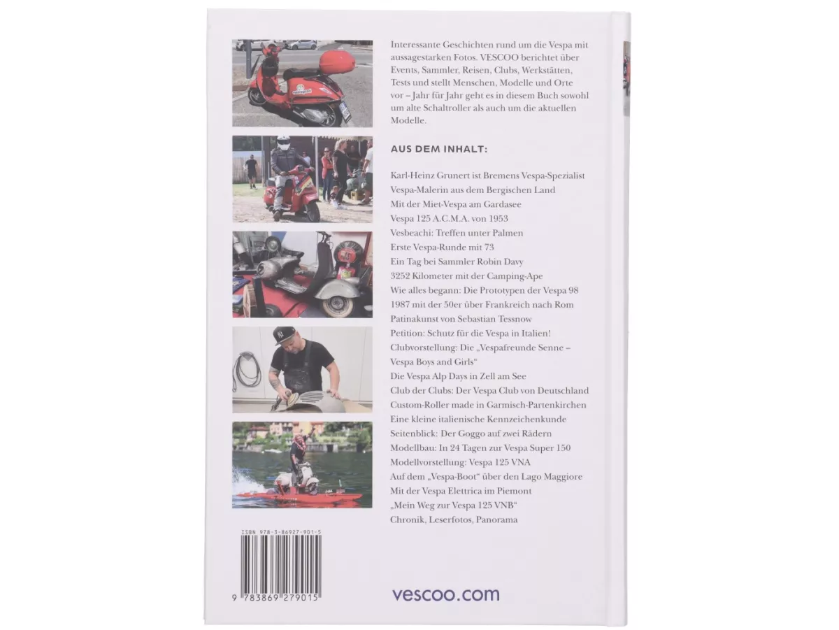 VESCOO 1 Yearbook for Vespa fans and Ape friends, 272 pages, hardcover, 16 x 23.5 cm -German language