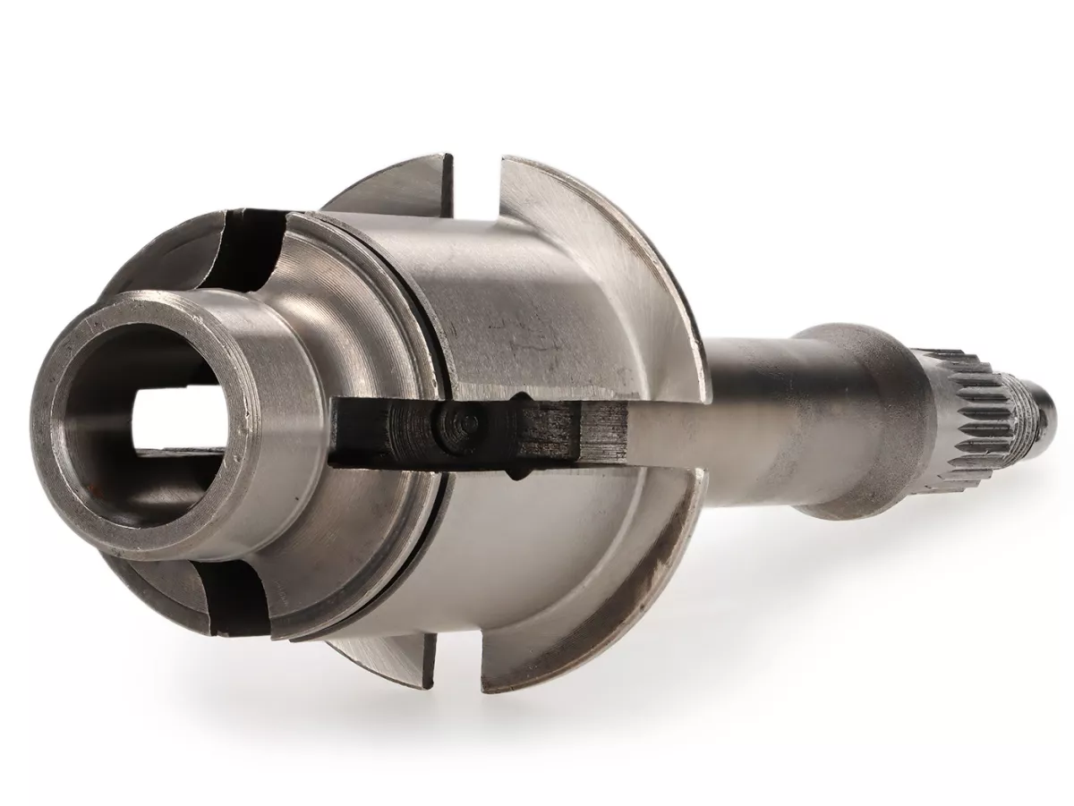 Mainshaft -KUALITAS OEM- Vespa PX (-1984), Rally180 (VSD1T), Rally200 (VSE1T), TS125 (VNL3T), Sprint Veloce, GTR125 (VNL2T), Sprint (mulai 073900), GT125 (mulai 60900), Super 125 (mulai 024900), Super 150 (mulai 70200)