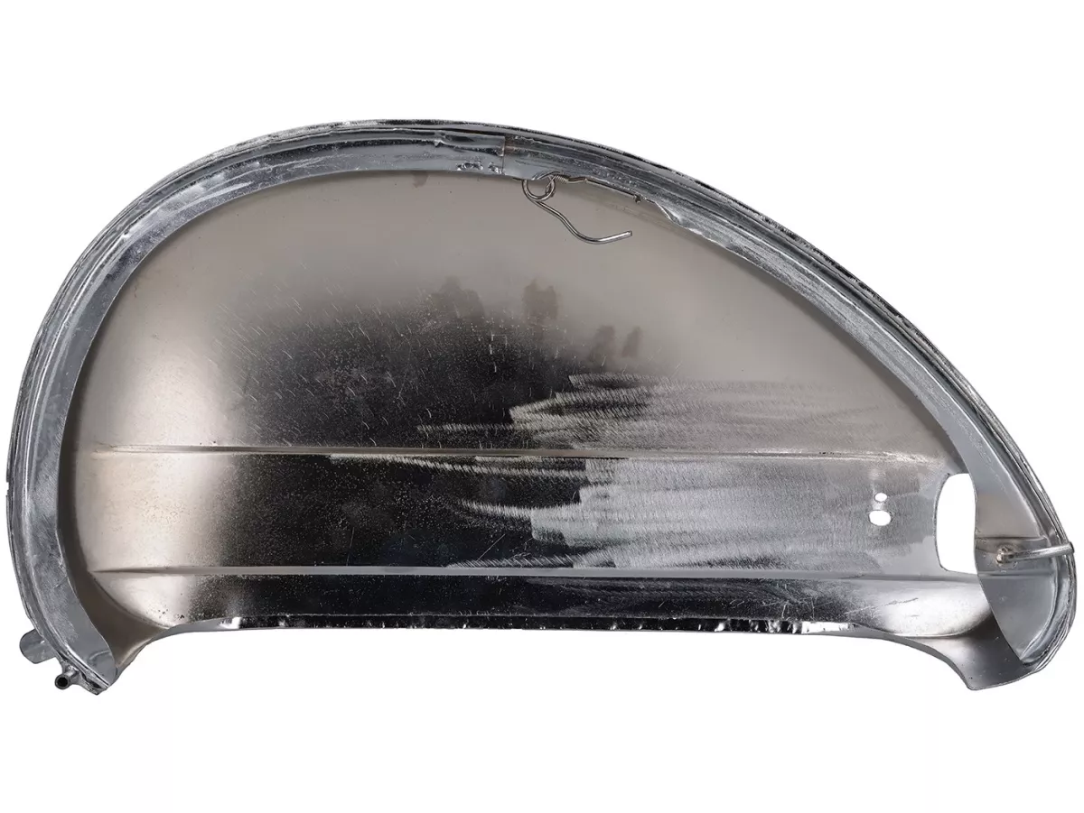 Side panel rhs -VESPA- Vespa PX80, PX125, PX150, PX200, T5 125cc (models with indicators) - external fastener - chrome plated