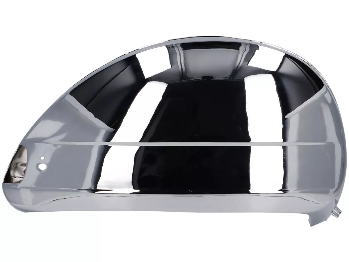 Seitenhaube rechts -VESPA- Vespa PX80, PX125, PX150, PX200, T5 125cc (Modelle mit Blinker) - Innenverschluss - verchromt