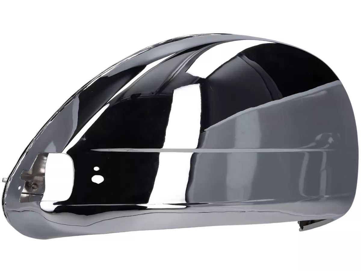 Seitenhaube rechts -VESPA- Vespa PX80, PX125, PX150, PX200, T5 125cc (Modelle mit Blinker) - Innenverschluss - verchromt