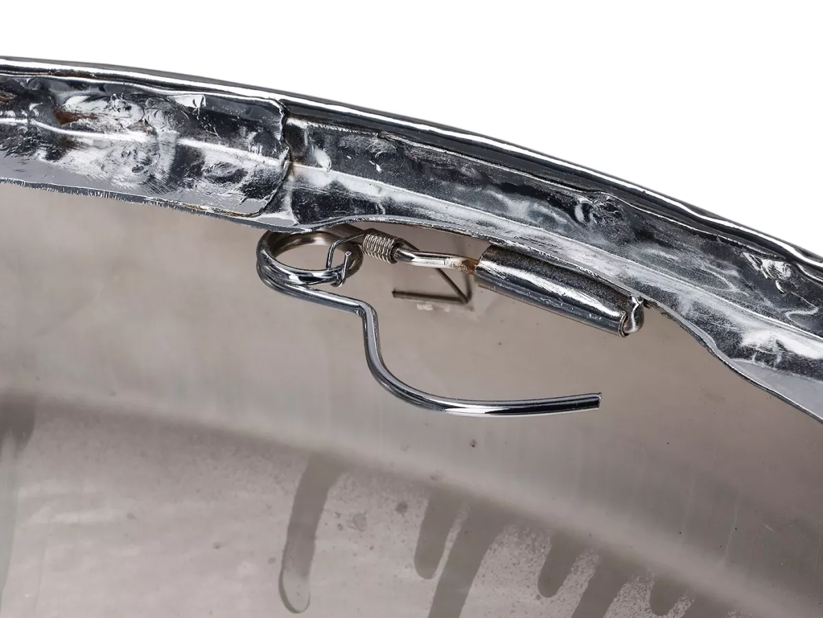 Seitenhaube rechts -VESPA- Vespa PX80, PX125, PX150, PX200, T5 125cc (Modelle mit Blinker) - Innenverschluss - verchromt