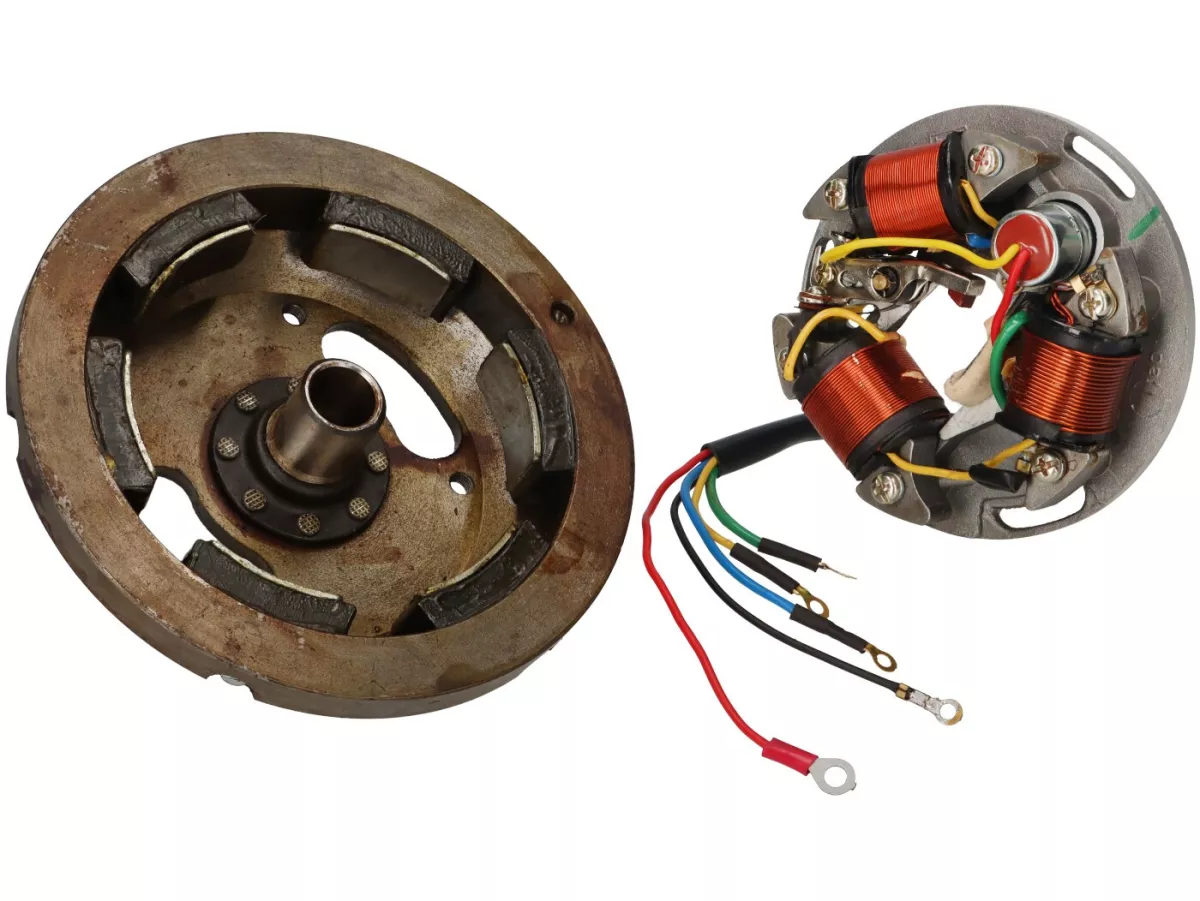Accensione incl. ruota polare -BAJAJ (senza girante) Accensione a contatto - Vespa Largeframe VNA1T, VNA2T, VBA1T, VNB1T, VBB1T (motore fino a 71000), GL150 (VGLA1T, VGLB1T)