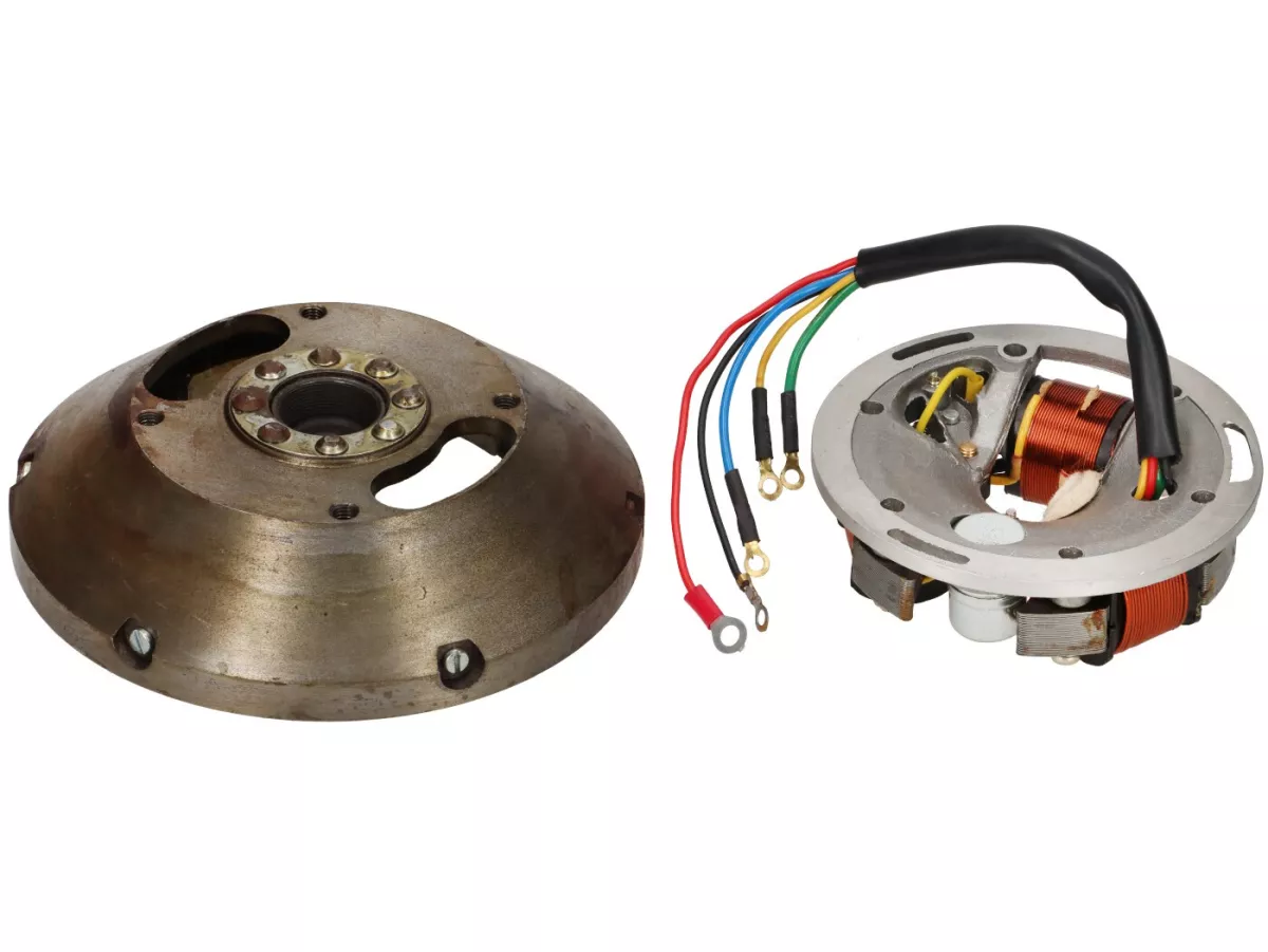 Accensione incl. ruota polare -BAJAJ (senza girante) Accensione a contatto - Vespa Largeframe VNA1T, VNA2T, VBA1T, VNB1T, VBB1T (motore fino a 71000), GL150 (VGLA1T, VGLB1T)