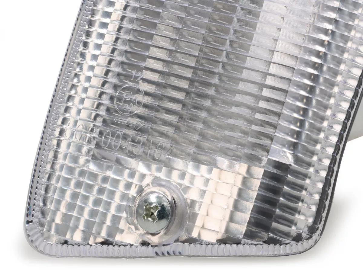 Blinkers -SIEM- Vespa PK50 XL, PK125 XL bak höger - vit / transparent
