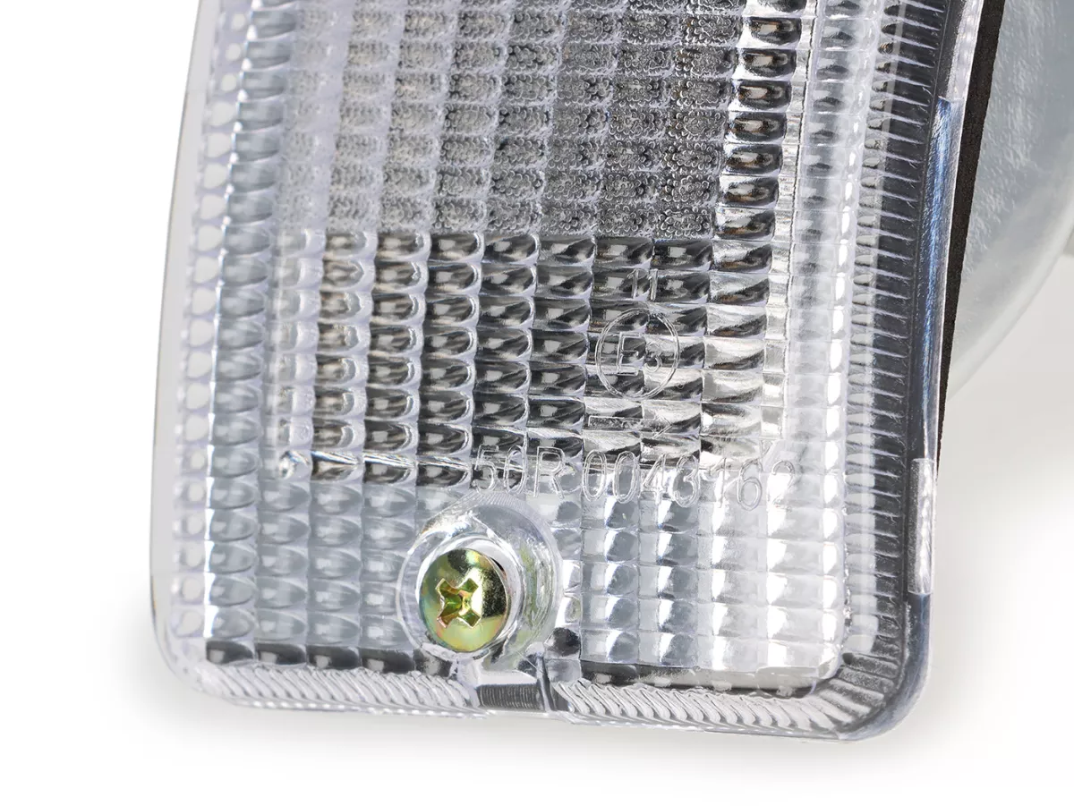 Blinkers -SIEM- Vespa PK50 XL, PK125 XL fram vänster - vit / transparent