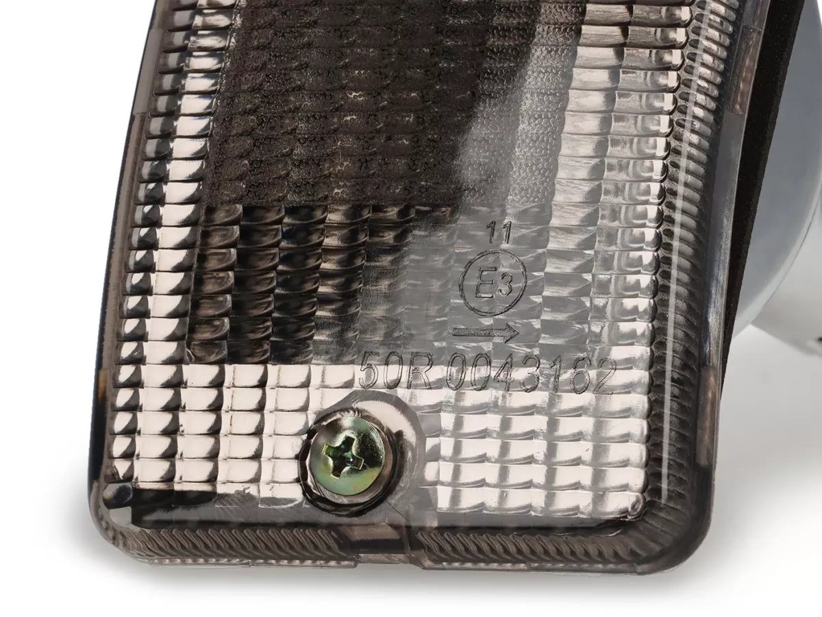 Indicatore di direzione -SIEM- Vespa PK50 XL, PK125 XL anteriore sinistro - nero oscurato