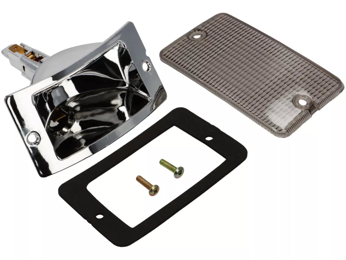 Indicatore di direzione -SIEM- Vespa PK50 XL, PK125 XL anteriore sinistro - nero oscurato