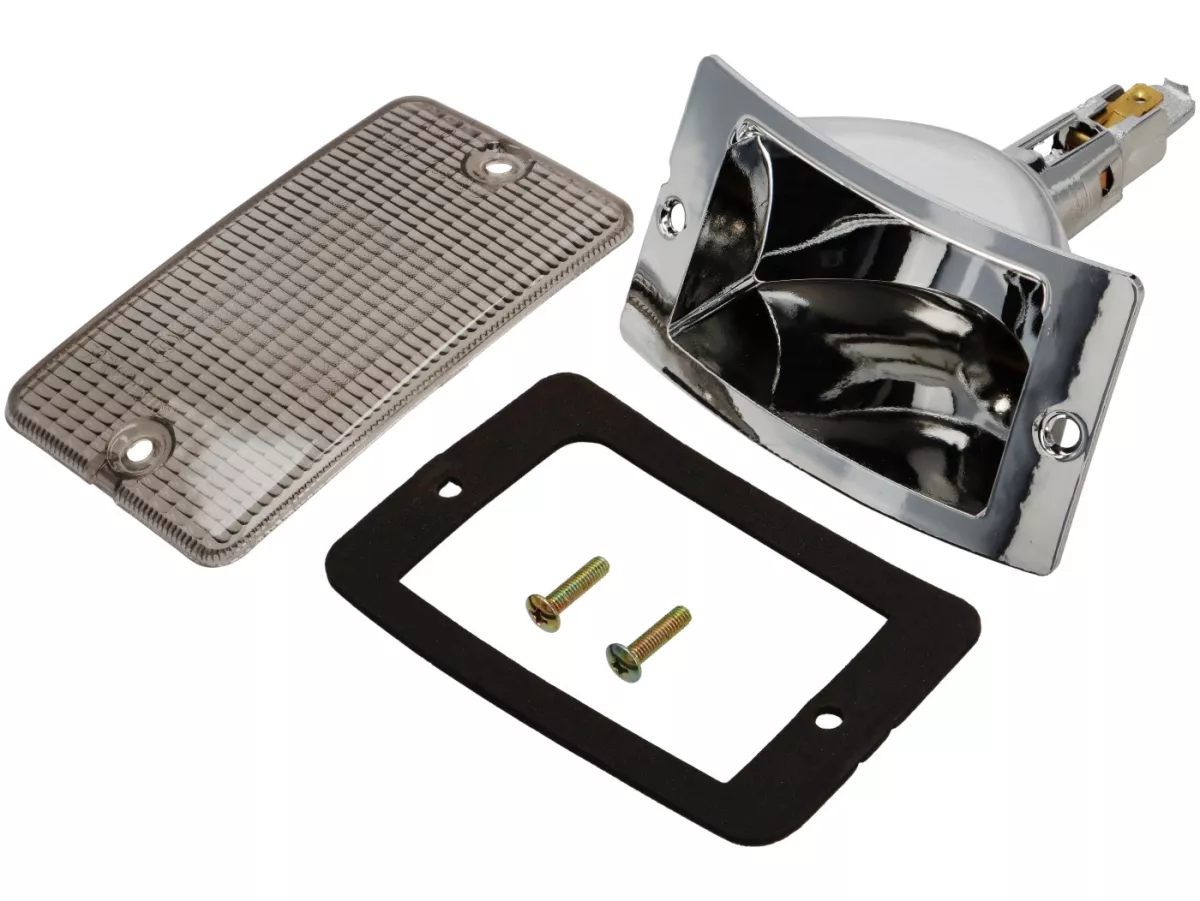 Indicatore di direzione -SIEM- Vespa PK50 XL, PK125 XL anteriore destro - nero oscurato